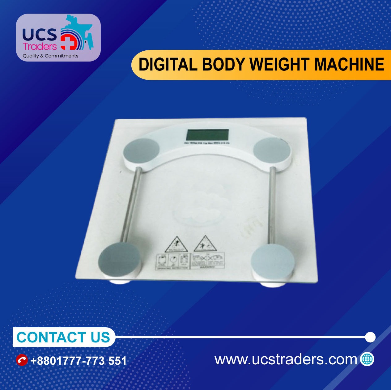 Digital Body Weight Machine - Glass Tempered