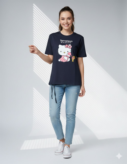 Ladies Drop Shoulder T- Shirt Premium Quality